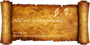 Jári Vilhelmina névjegykártya